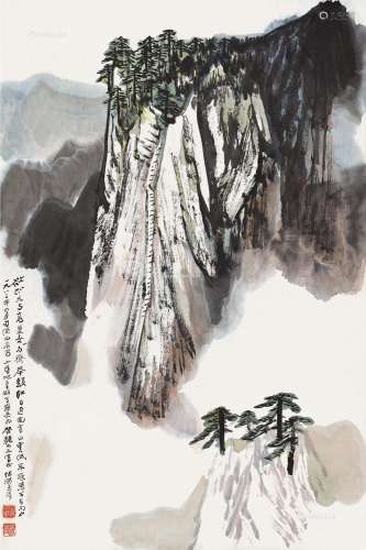 何海霞（1908～1998） 1983年作 华岳写生 立轴 设色纸本