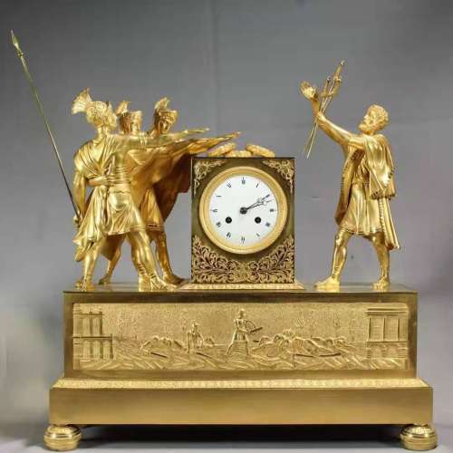 Bronze Gold Gilded Desk Clock