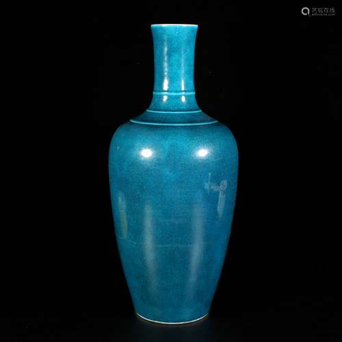 Malachite Green Porcelain Vase, China