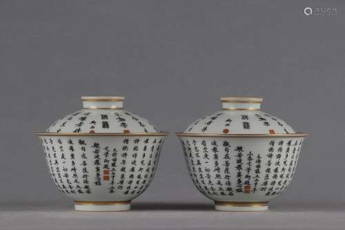 Qing Dynasty Yongzheng Period Covered Bowl
, China