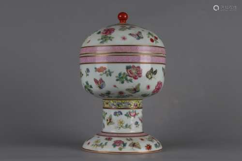Qing Dynasty Guangxu Period Famille Rose Porcelain Gold Pain...