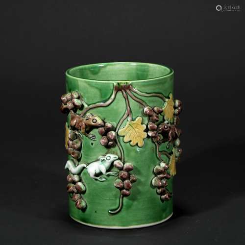 Porcelain Brush Pot, China