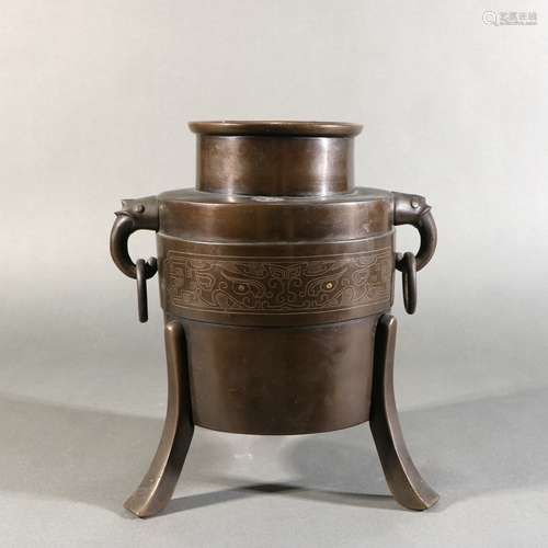 Bronze Tripod Furnace, China