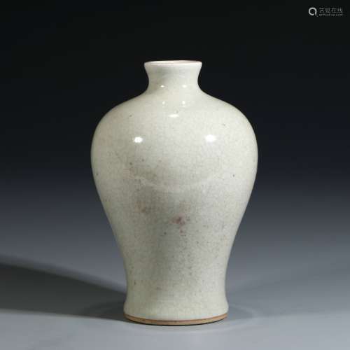 Green Glaze Porcelain Prunus Bottle, China