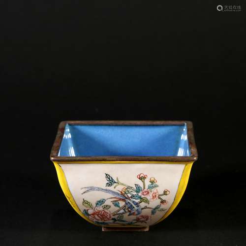 Bronze Enamel Painting Water Vessel, China