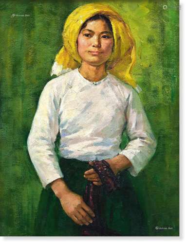 陈守烈（b.1934） 1977年作 云南姑娘 布面油画