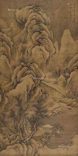 刘珏（1410～1472） 寒岩积雪 立轴 水墨绢本