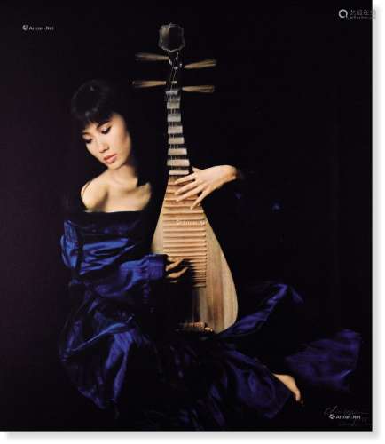 陈逸飞（1946～2005） 1989年作 抱琵琶的女子 石版版画621/888