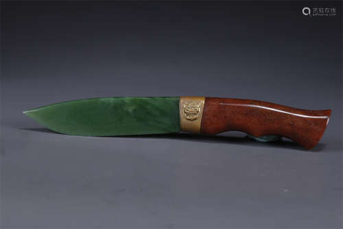 A Hetian Jasper Knife.