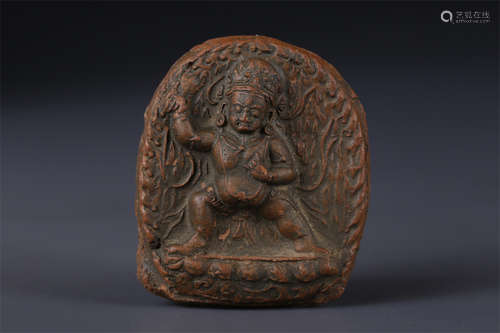 A Clay Tsha-Tsha of Vajrapani Buddha.