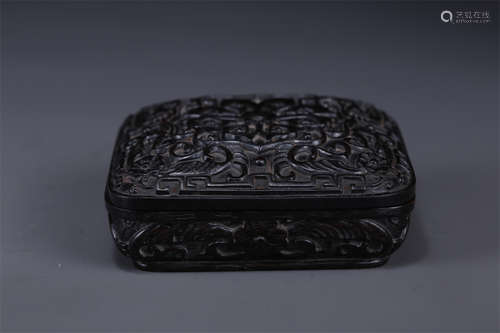 A Narra Wood Lidded Box.