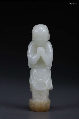 A Hetian Jade Boy Sculpture Ornament.