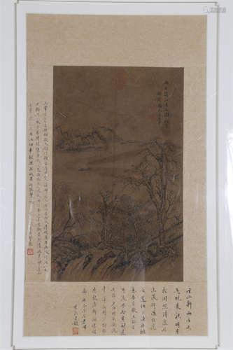 A Paper Frame of Landscape Painting.