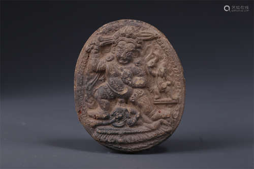 A Clay Tsha-Tsha of Acalanatha Buddha.