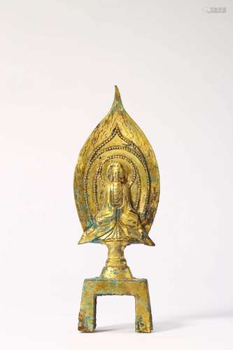 GILT BRONZE STANDING AVALOKITESVARA