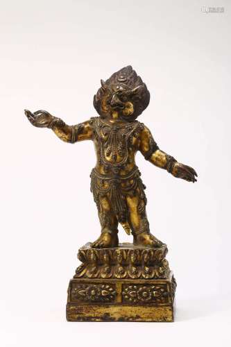 GILT BRONZE FIGURE OF GARUDA