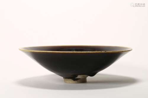 BLACK GLAZE CONICAL BOWL