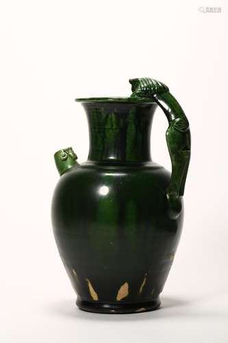 GREEN-GLAZE EWER