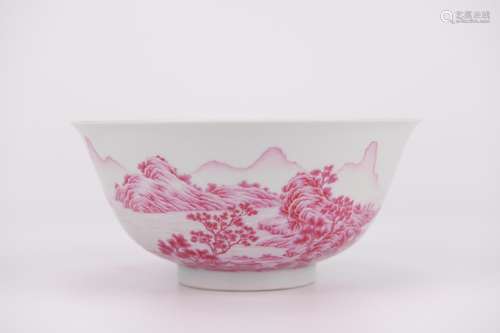 FALANGCAI GLAZE LANDSCAPE BOWL