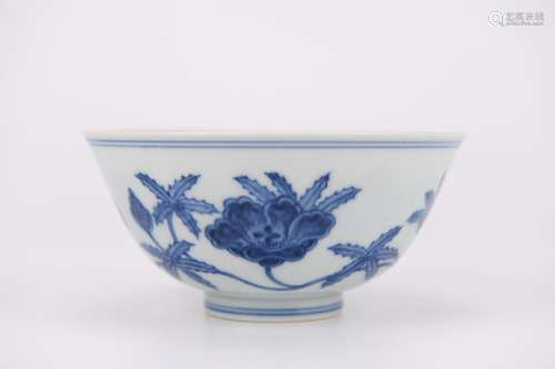 BLUE AND WHITE FLOWER BOWL