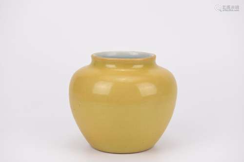 YELLOW GLAZE JAR