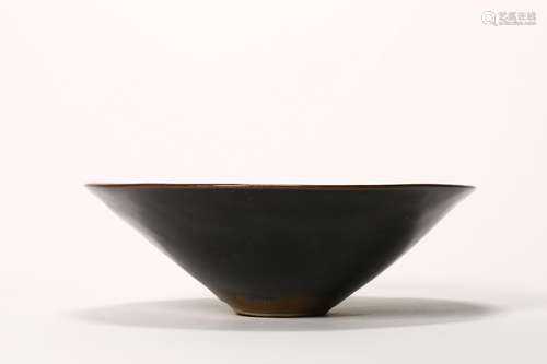 BLACK GLAZE CONICAL BOWL