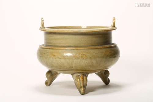 YAOZHOU KILN TRIPOD CENSER