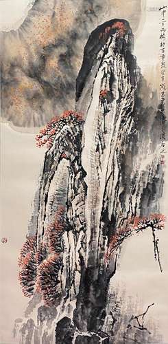 CHINESE LANDSCAPE PAINTING PAPER SCROLL