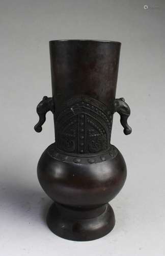 ANTIQUE BRONZE VASE