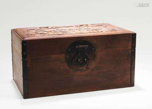 CHINESE HARDWOOD RECTANGULAR BOX