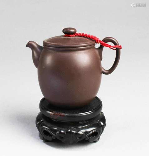 A BRONZE ZISHA TEAPOT