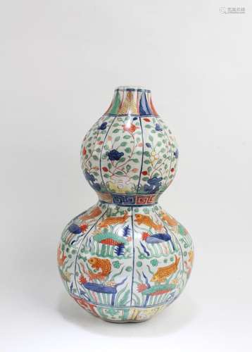 CHINESE PORCELAIN DOUBLE GOURD VASE