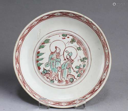 ANTIQUE PORCELAIN PLATE SAUCE