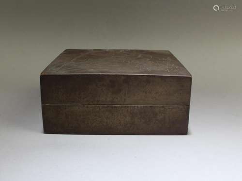 CHINESE BRONZE INK POWDER BOX