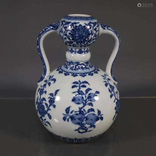 The Fabulous Blue and White Ruyi Double-eared Vase with