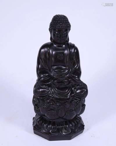 A Rare Agarwood Seated Guanyin Statue