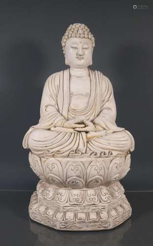 A Rare Dehua Kiln Seated Lotus Tathagata Porcelain