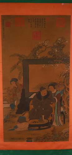 The Fine Scholar Figure Painting of LI Tang