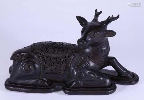 An Excellent Agarwood Sika Deer Censer