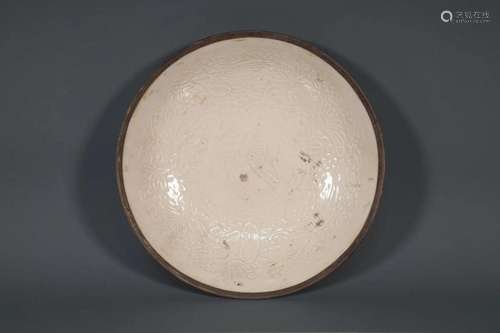 The Rare Ding Kiln Sculpture Flower Plate