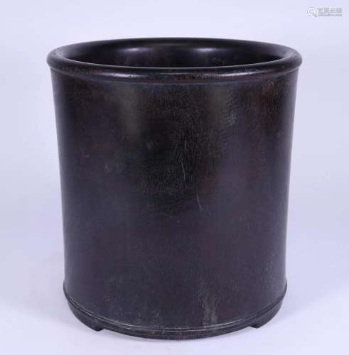 A Fine Zitan Wood Brush Pot