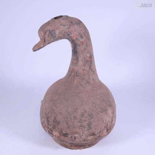 A Fine Sancai Duck-Shaped Candle-Holder