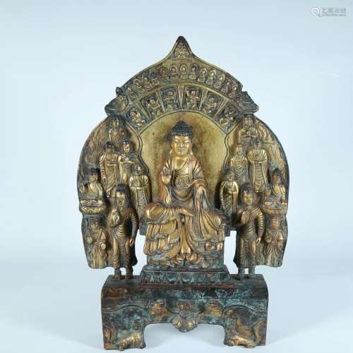 A Delicate Gilt-Bronze Buddha Statue