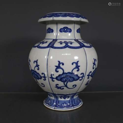 A Blue and White "Ruyi" Pomegranate Zun