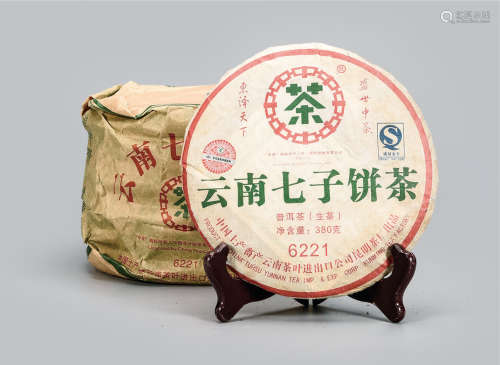 2007年  中茶绿印6221普洱生茶