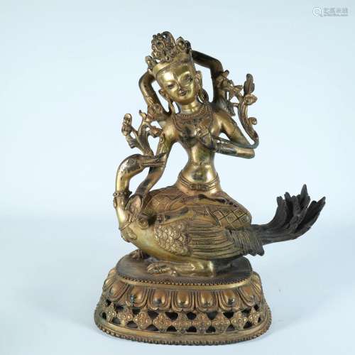 A Rare Gilt-Bronze Tara Figure of Buddha