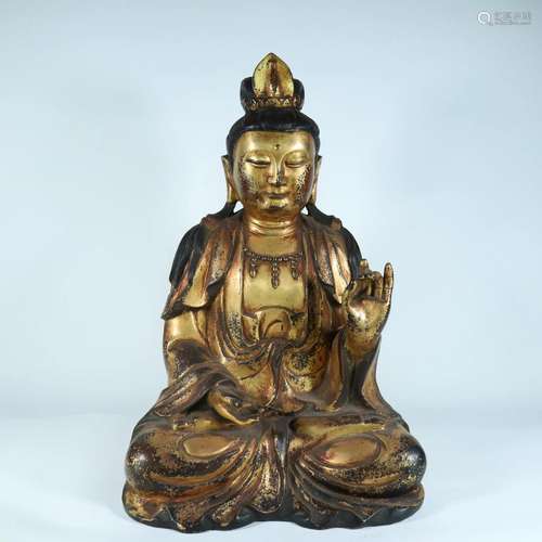 A Gorgeous Gilt-Bronze Seated Shakyamuni Buddha Statue