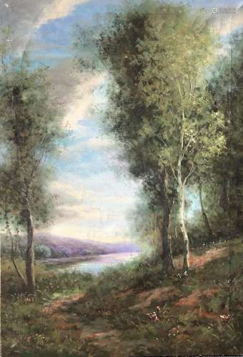 OIL ON CANVAS OF LANDSCAPE