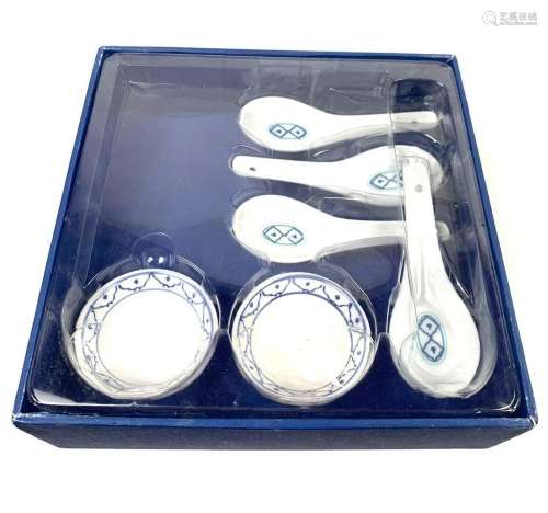 Chinese Spoon and Soy Dish Set
