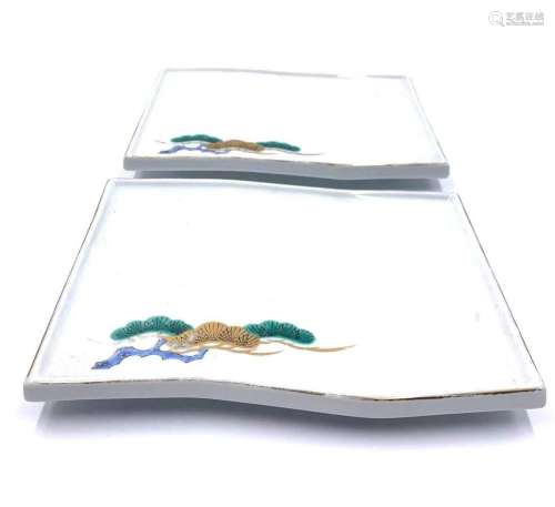 Set of Two Japanese Porcelain Plates